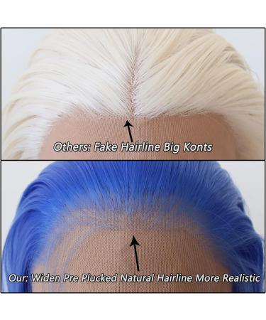 Blue Synthetic Lace Front Wig - Long Straight Hair for Black Women | Heat Resistant Fiber | Cosplay & Daily Wear - Buy Online on SooperMarket.com