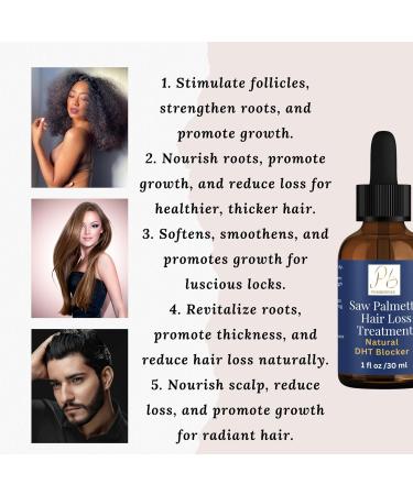Saw Palmetto Hair Loss Treatment - Essential Oils for Hair Growth Strengthen Roots & Reduce Hair Loss - Buy Online on SooperMarket.com