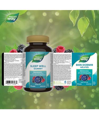 Nature's Way Sleep Well Gummies Melatonin Magnesium & Clinically Studied Ashwagandha Supplement Sleep Aid & Jet Lag Support for Adults Natural Mixed Berry Flavour 60 Vegetarian Gummies - Buy Online on SooperMarket.com