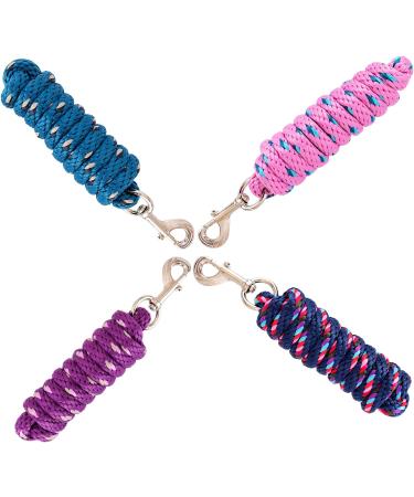 Merauno Lead Rope for Horse - Tie Rope in Various Stylish Designs Lead Lead Tie Rope Pony Donkey Goat Long Knit with Carabiner Hook (Pink Carabiner Hook) pink Carabiner hook - Buy Online on SooperMarket.com