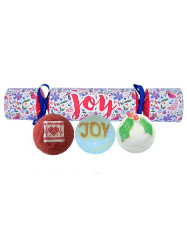 Bomb Cosmetics Joy Cracker Handmade Bath Blaster Gift Pack Contains 3-Pieces 160 g Each Contents May Vary 3 Count (Pack of 1) Joy