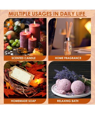 ARVIDSSON Fall Essential Oils Set Autumn Fragrance Oil for Diffusers Candle Making Pumpkin Spice Cinnamon Spiced Cider Autumn Wreath Pine Snickerdoodle Fall Scented Oils for Home - Buy Online on SooperMarket.com