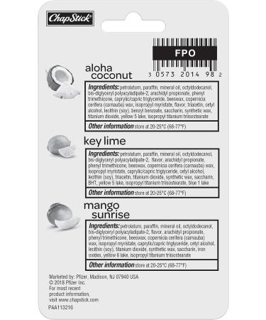 ChapStick Lip Balm 3 Count - Moisturizing Lip Care (Pack of 1) - Buy Online on SooperMarket.com