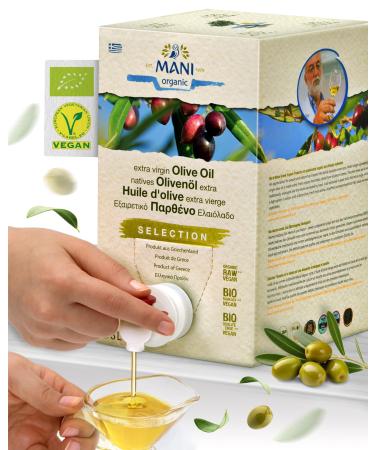 MANI - Organic olive oil award-winning from Greece 3l - Extra virgin olive oil grade 1 in premium quality 3 l (1 pack)