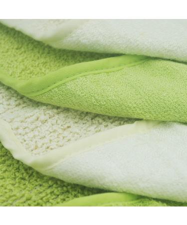 Natural Organic Bamboo and Ramie Dual Sided Washcloths Hand Towels - Pack of 4 (Green and White) | Ultra Soft, Gentle for Body, Face, Sensitive Baby Skin - Shower, Bath, Spa - Buy Online on SooperMarket.com