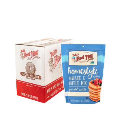 Bob's Red Mill Homestyle Pancake Mix, 24-ounce (Pack of 4) Wheat 24 Ounce (Pack of 4)