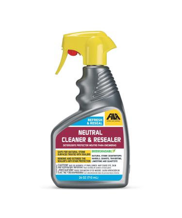 FILA Surface Care Solutions REFRESH & RESEAL Countertop Sealer, Marble Cleaner Sealer, 24 OZ