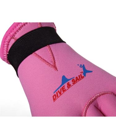 EXCEREY Kids Neoprene Skid-Proof Diving Gloves - Pink Medium | 3MM Surf Snorkeling Gloves - Buy Online on SooperMarket.com