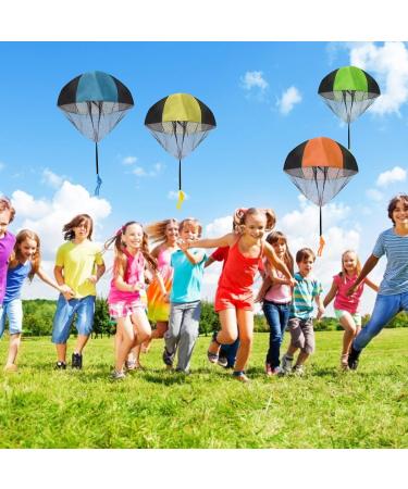 Parachute Toy for Kids - 4 Pack Hand-Throw Parachutists | Outdoor Flight Games & Gifts - Buy Online on SooperMarket.com