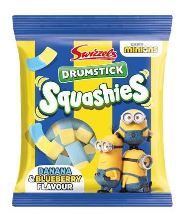 Swizzels Squashies Minion Sweets - Banana & Blueberry Flavour - Single Bag 120g