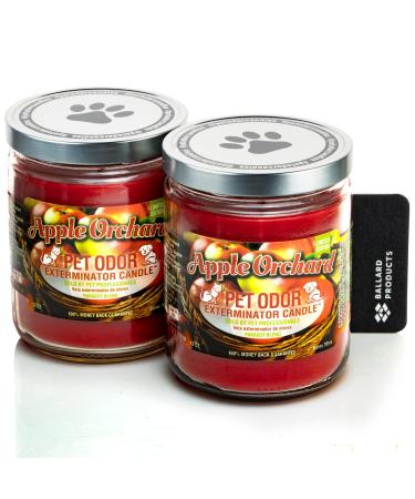 Specialty Pet Odor Candle Apple Orchard Pack of 2 Bundle with Ballard Products Air Freshener