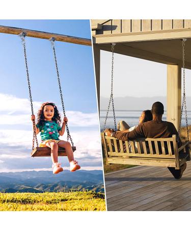Aisto Heavy Duty Swing Hangers 2000 LB Capacity - 2 Pack Stainless Steel Swivel Hardware for Playground, Hammocks, and More - Buy Online on SooperMarket.com