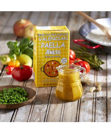 Aneto Valencian Paella Cooking Base Broth 33.83 Fl Oz - Authentic Spanish Flavor Boost for Perfect Paella - 1 Pack - Buy Online on SooperMarket.com