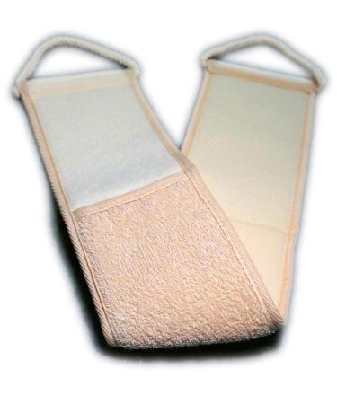 2Pack Natural Linen Exfoliating Back Scrubber for Shower - Deep Clean & Invigorate Skin | Men & Women - Buy Online on SooperMarket.com