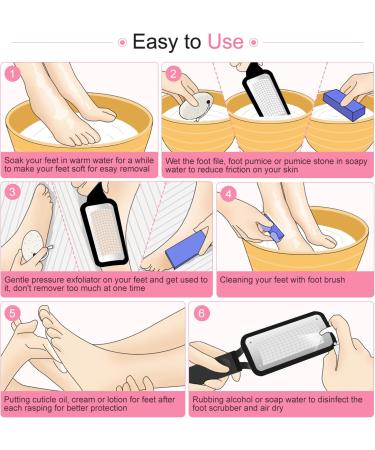 Professional Pedicure Kit Stainless Steel Heel Scraper for Women Feet Care Foot Pumice Stone for Feet Hard Skin Remover in Shower Pumice Stone and Brush for Feet Callus Removal at Home/Salon - Buy Online on SooperMarket.com