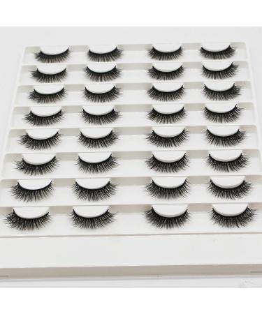 Dedila Short Natural 3D Mink False Eyelashes - 16 Pairs| Double Layer Fluffy Volume Makeup| Lightweight & Reusable Extensions - X02 - Buy Online on SooperMarket.com