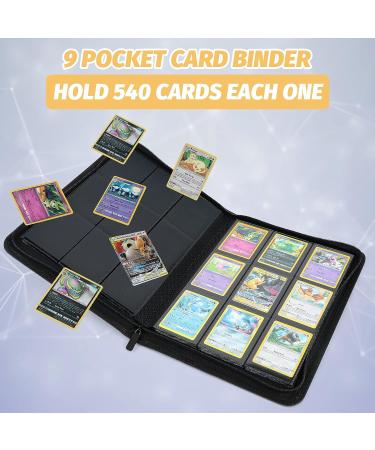 Foalgo Trading Card Binder with 540 Side Loading Pockets - 9 Pocket Album for TGC MTG, Baseball, Yugioh (Black) - Buy Online on SooperMarket.com