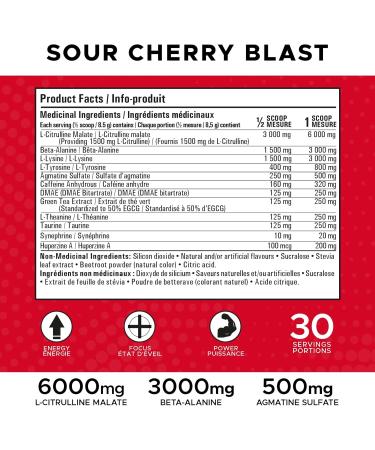 Revolution Nutrition TNT Pre-Workout Powder Pumps & Strength Extreme Intensity Hyper Concentrate Citrulline Malate 2:1 Beta Alanine Agmatine Sulfate Caffeine For Men & Women 255g 30 Servings (Sour Cherry Blast 0.56 Pound) - Buy Online on SooperMarket.com