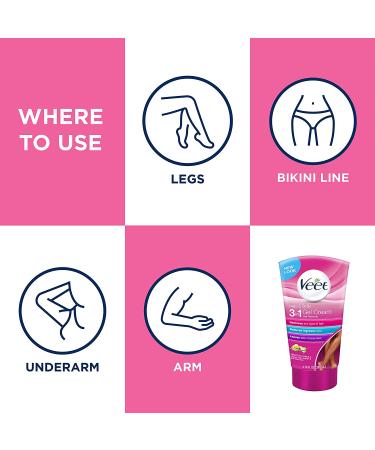 Veet 3-in-1 Gel Cream for Legs and Body 6.78 oz - Pack of 2 | Smooth and Silky Skin - Buy Online on SooperMarket.com
