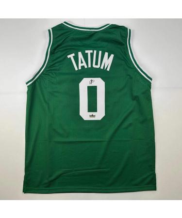 Facsimile Autographed Jayson Tatum Boston Green Reprint Laser Auto Basketball Jersey Size Men's XL