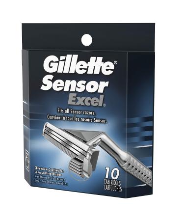 Gillette Sensor Excel Men's Razor Blade Refills - 10 Count Pack (Pack of 1) - Buy Online on SooperMarket.com