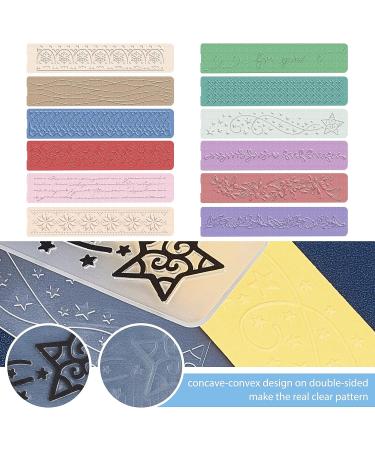 Globleland 12Pcs Flower Lace Leaf Edge Border Plastic Embossing Folders - DIY Template for Card Making & Scrapbooking - Buy Online on SooperMarket.com