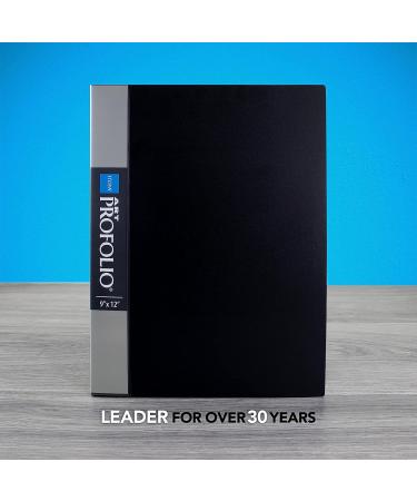 Itoya Art ProFolio 9x12 Black Portfolio Binder with Plastic Sleeves - 48 Pages, Clear Protectors - Art Presentation Book for Display and Storage - Buy Online on SooperMarket.com
