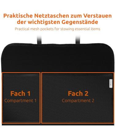 ECENCE 2x Kids Backrest Protection & Organizer Mat 50x70cm - Waterproof Car Bag with Storage System & Mesh Pocket | Model 1 2.0 - Buy Online on SooperMarket.com