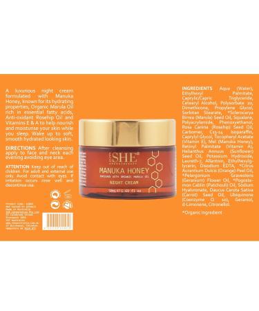 Om She Aromatherapy Manuka Honey Night Cream - Hydrating Skincare for Radiant Skin | International Shipping Available - Buy Online on SooperMarket.com