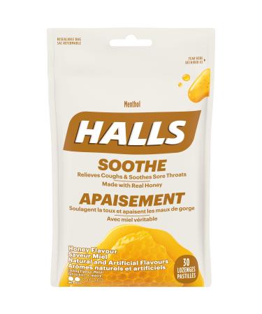 HALLS Menthol Honey 30 Count Bag Pack of 12 Menthol Honey Honey 30 Count (Pack of 12)