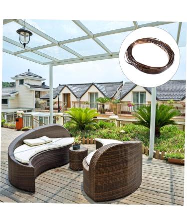 Yardenfun Pe Flat Rattan Plastic Baskets Rattan Furniture Repair Material Rattan Furniture Weaving Material or Brown 1X6000CM - Buy Online on SooperMarket.com