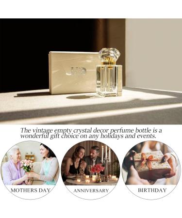 H&D Crystal Perfume Bottles - Decorative Refillable Glass Bottles for Home Decor & Women s Gifts Empty & Elegant - Buy Online on SooperMarket.com