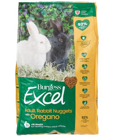 Burgess Excel Rabbit Adult Oregano 1.5 kg Green