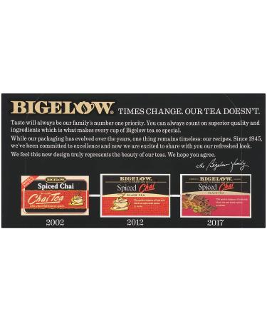 Bigelow Spiced Chai Black Tea - Caffeinated, 120 Tea Bags (6 Packs of 20) - Buy Online on SooperMarket.com