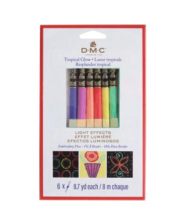 DMC Light Effects Floss Pack 8.7yd 6/Pkg Tropical Glow