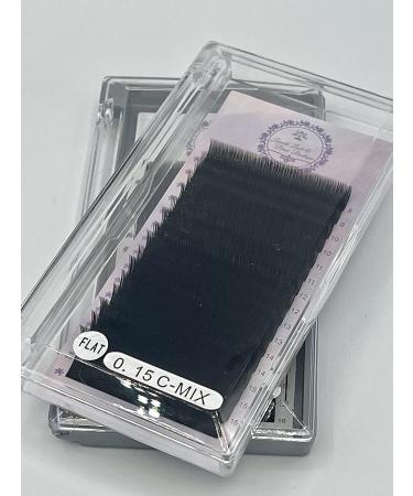 Ultra-Pure Black Flat Mix Length Classic Lash Extensions - Professional Salon Use (0.12C) - Buy Online on SooperMarket.com