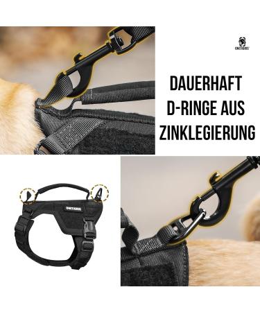 Oneigris Dog Harness & Leash Set | Mini Trooper Puppy Dishes for Extra Small to Medium Dogs - Black XS - Buy Online on SooperMarket.com