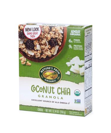 Nature's Path Organic Coconut Chia Granola, 12.34 Ounce, Non-GMO, 30g Whole Grains, with Omega-3 Rich Chia Seeds