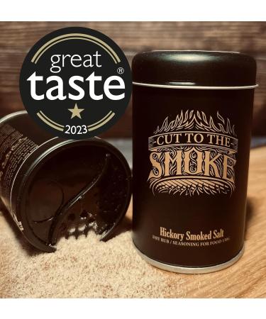 Dual Pack Hickory Smoked Salt (Coarse) (Shaker Tin) 150g - Award Winning - Buy Online on SooperMarket.com