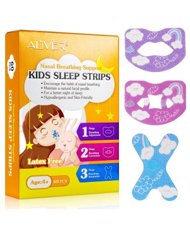 Mouth Tape for Sleeping and Reduced Snoring-60PCS 3 In1 Tapes Anti Snoring and Less Mouth Breathing Gentle Mouth Tape Breathe Through Your Nose During Sleep for Adjust Breathing Way