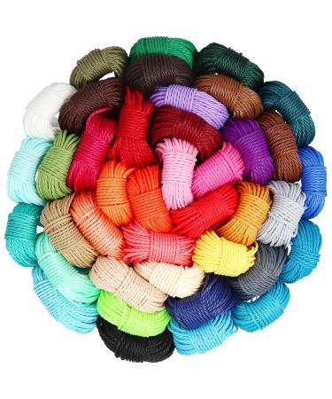 WillingTee 40 Colors 1mm Waxed Polyester Cord 437 Yard 1mm Waxed Bracelet Cord Wax String Cord Waxed Thread for DIY Bracelets Necklace Jewelry Making Friendship Bracelet