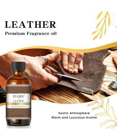 EUQEE Leather Fragrance Oil 60ml - Premium Grade Aromatherapy & DIY Candle Making Essential Oil - Buy Online on SooperMarket.com