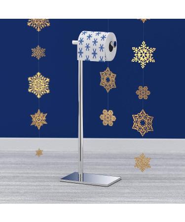 Modern Square Base Tissue Holder Stand - 21.25 inches - Chrome Finish - Buy Online on SooperMarket.com