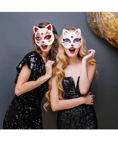Buy Holidyoyo Unmalte Cat Masks - 30 Blank Half Masks for DIY Halloween & Parties | Customizable Paintable Masquerade Masks - Buy Online on SooperMarket.com