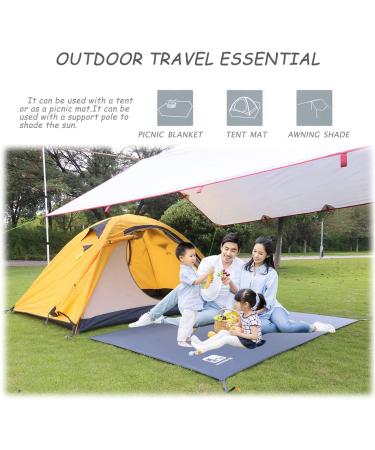 Tent Footprint Camping Tarp Waterproof - Ultralight Ground Mat for Picnic, Hiking - Grey 180x210cm - Buy Online on SooperMarket.com