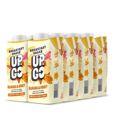 UP & GO Breakfast Drink - Banana & Honey High Protein Calcium & Fibre (300Ml x 8 Bottles)
