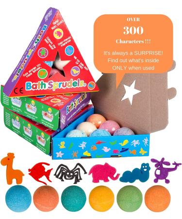 Kids Bath Bombs with Surprise Inside - 6 Pack Fizzies for Ages 3+ | Ideal Toys for Boys, Girls, Men, Women | Family Fun Bath Time Essential - Buy Online on SooperMarket.com