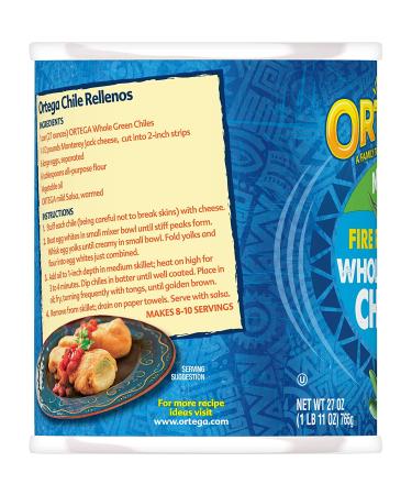 Ortega Whole Green Chiles Mild - 27 oz | Authentic Mexican Peppers - Buy Online on SooperMarket.com