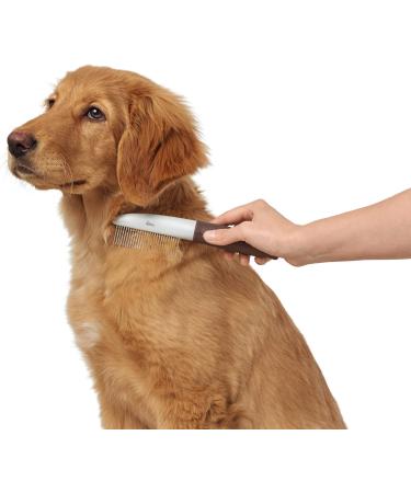 HUNTER SPA Grooming Comb with Rotating Teeth - Perfect for Top & Undercoat Care | 19.0 x 4.0 cm | M | Grey/Brown - International Shipping Available - Buy Online on SooperMarket.com