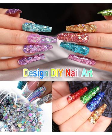 HOLOGRAPHIC Purple Chunky Glitter 100g | Craft Glitter for Resin Face Nail Body Slime & Festival Art - International Shipping - Buy Online on SooperMarket.com